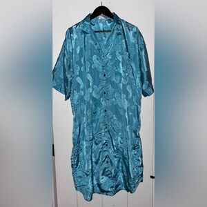 Vintage E.J.C Intimate Satin Sleep Shirt Nightgown Women One‎ Size Rest Lounge